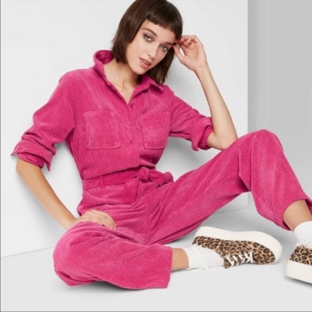 Wild Fable Jumpsuit NWT Pink Corduroy